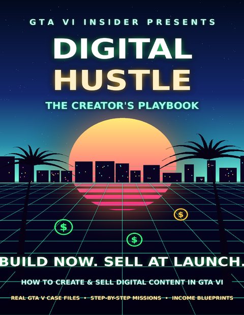 Book cover for Digital Hustle: The Creator's Playbook for Selling Content in GTA VI by CyberGrokr